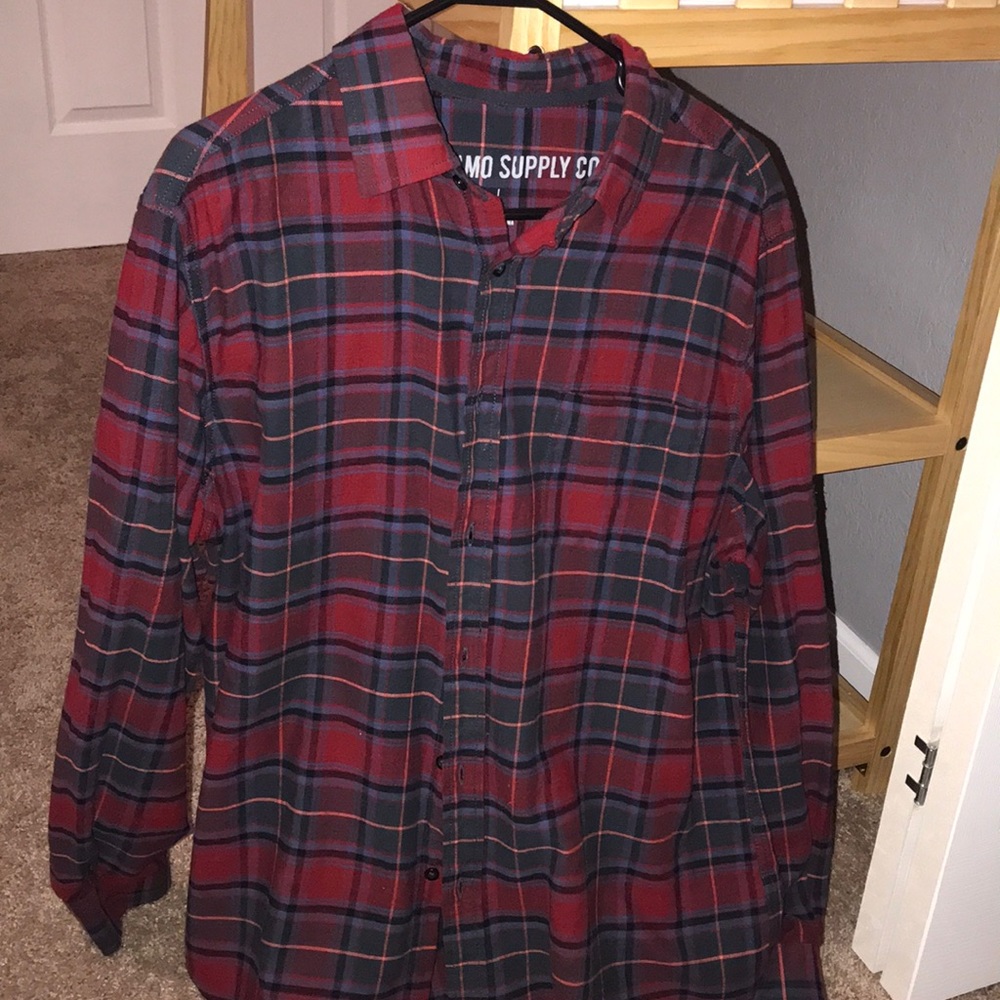 Red and blue flannel
